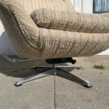 1960’s Overman Swivel Lounge Chair + Ottoman Chairs CANDID HOME