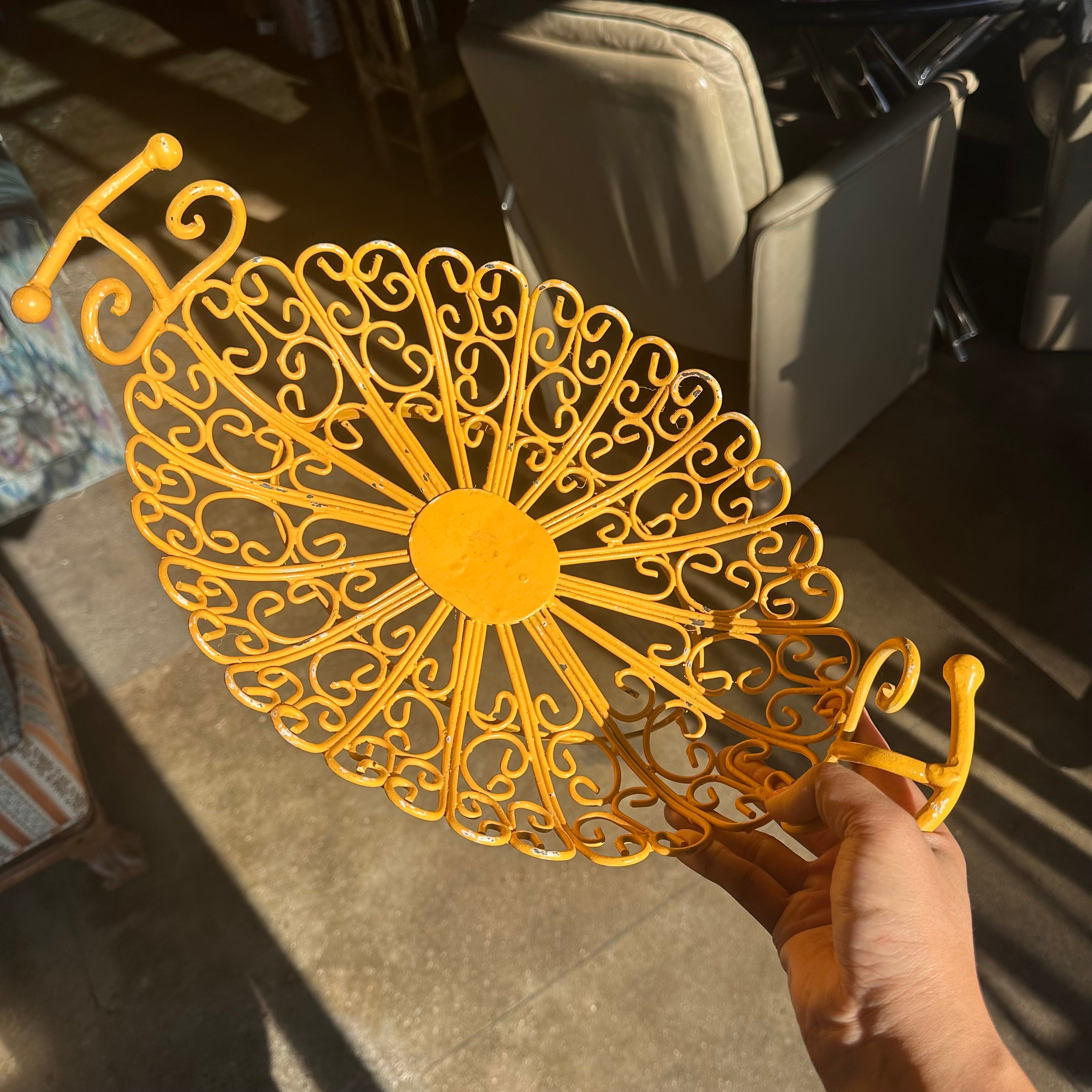 Vintage Victorian-Style Wrought Iron Basket basket CANDID HOME