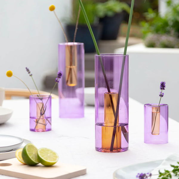 Reversible Large Glass Vase by Block Design vase BLOCK DESIGN   
