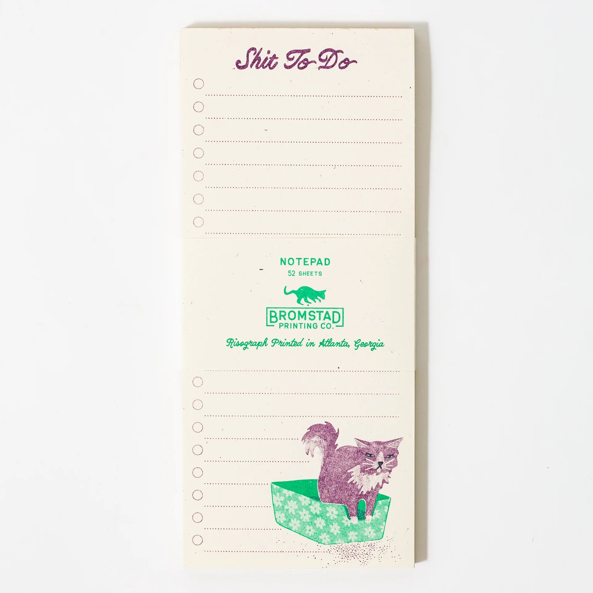 "Shit To Do" Risograph Notepad by Bromstad printing Co notepad bromstad