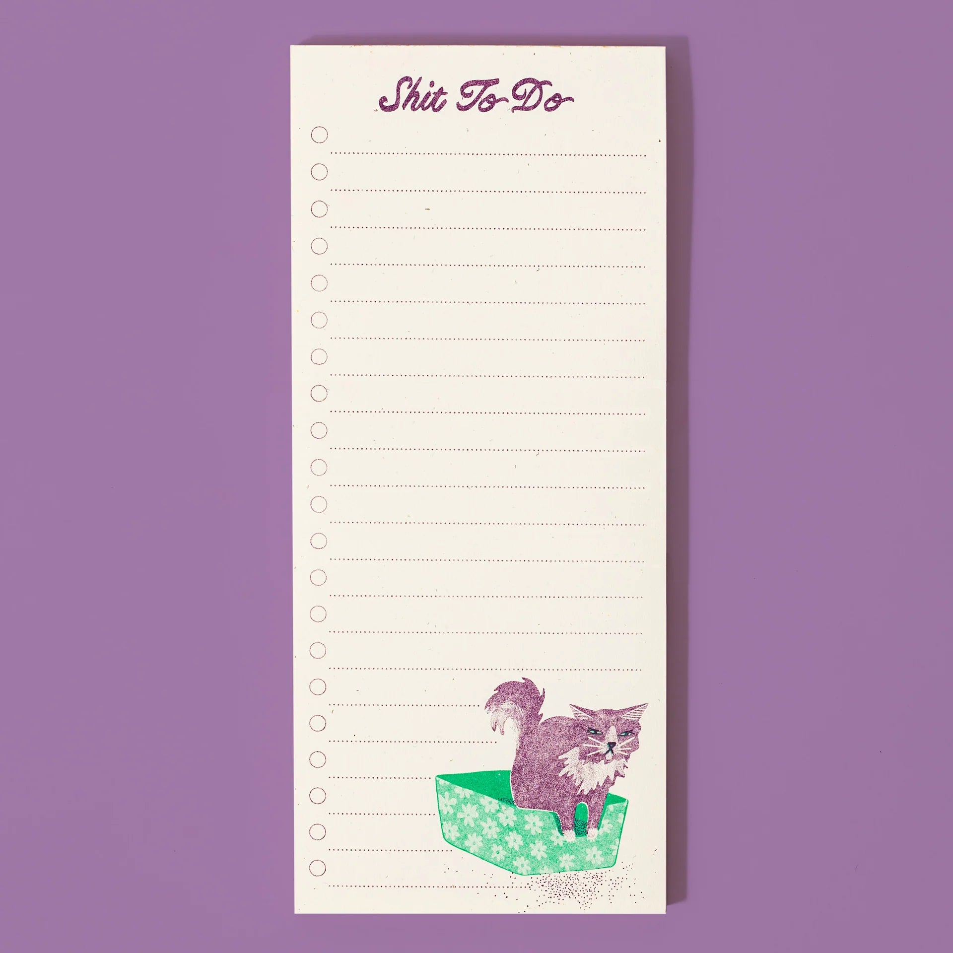 "Shit To Do" Risograph Notepad by Bromstad printing Co notepad bromstad