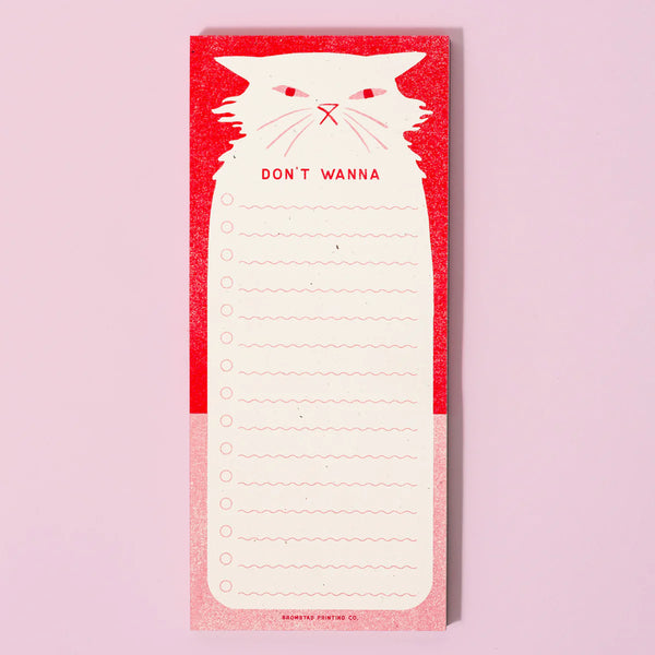 "Don't Wanna" Risograph Notepad by Bromstad Printing Co notepad bromstad