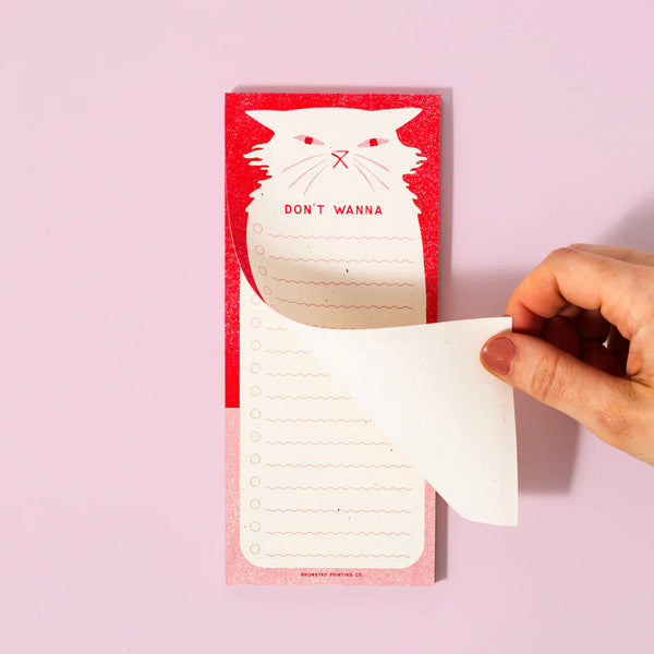 "Don't Wanna" Risograph Notepad by Bromstad Printing Co notepad bromstad