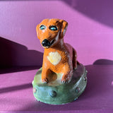 Vintage Hand-Painted Dog Figure