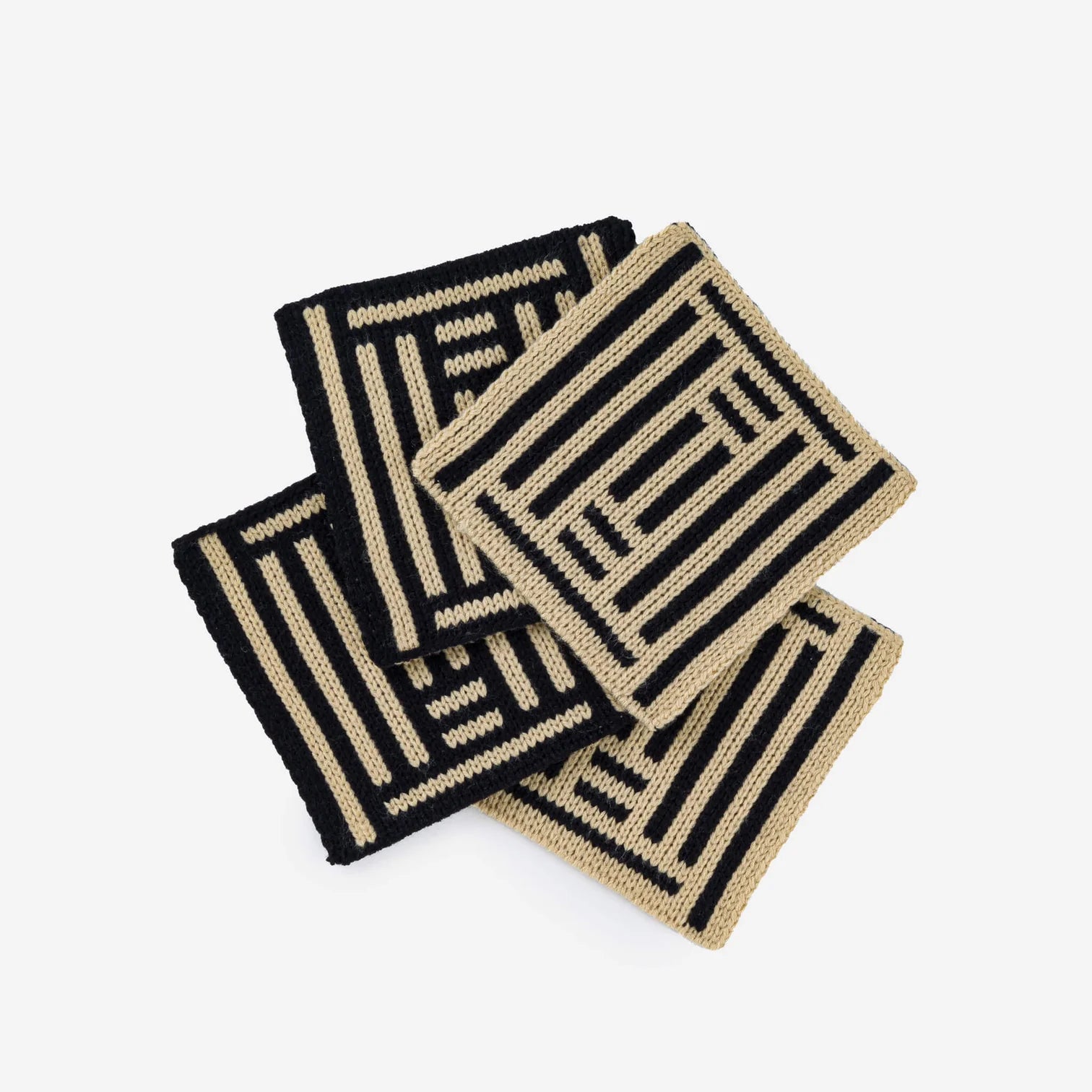 "Columns" Knit Coaster Set by Verloop kitchen > Coasters > best housewarming gifts > good > housewarming gifts > house warming > housewarming gift ideas > housewarming gifts for couples > new home gift ideas > new home gifts > sustainable gifts Verloop   