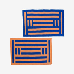 "Columns" Knit Placemat Set by Verloop placemat Verloop Cobalt + Oj  