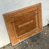 Antique Needlepoint Framed Art - 18” x 15”