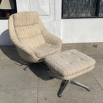 1960’s Overman Swivel Lounge Chair + Ottoman Chairs CANDID HOME