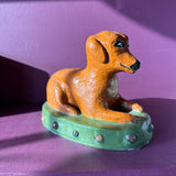 Vintage Hand-Painted Dog Figure