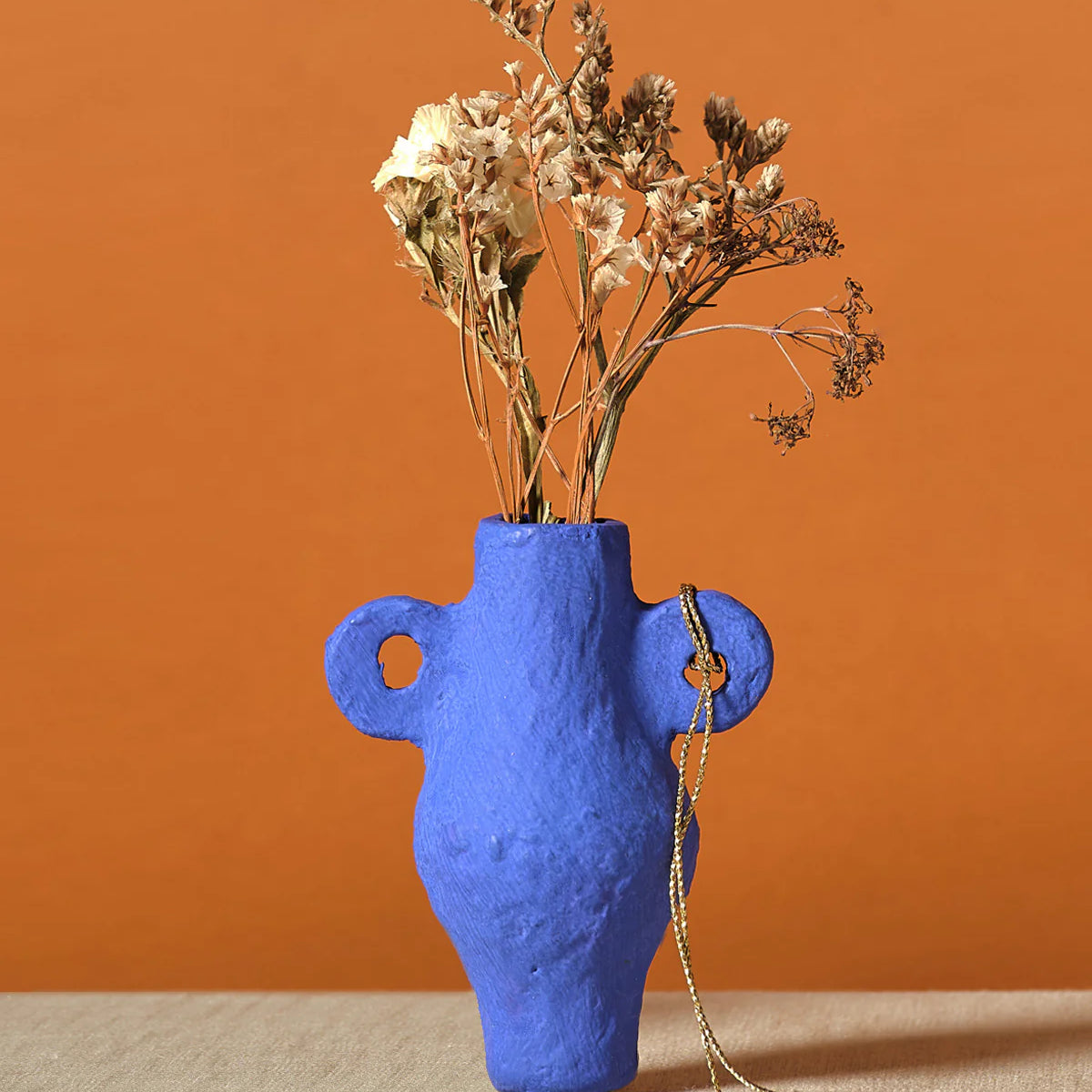 Sculptural Vase Ornaments - De La Jardin x Wrap Magazine Holiday Ornaments Wrap Magazine Blue Solid