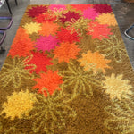 5’6” x 8’7” 1970’s Floral Shag Rug Rugs CANDID HOME   