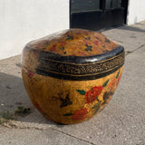 Vintage Chinese Paper Mache Floor Basket basket CANDID HOME