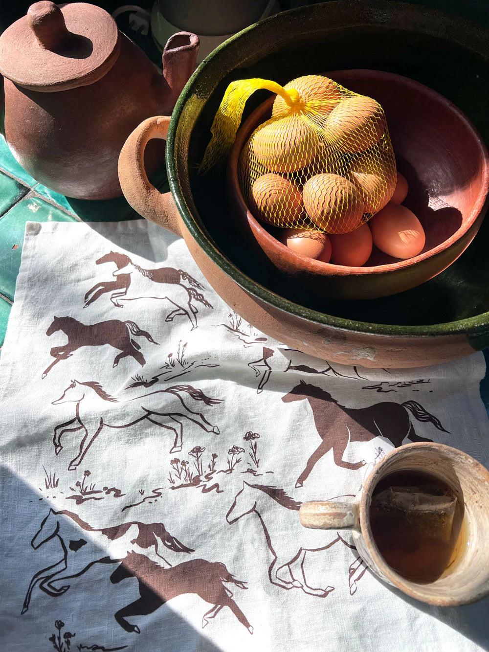 Printed Linen Napkin Set by Elana Gabrielle napkins Elana Gabrielle