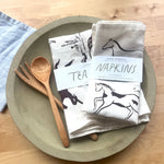Printed Linen Napkin Set by Elana Gabrielle napkins Elana Gabrielle Wild Horses