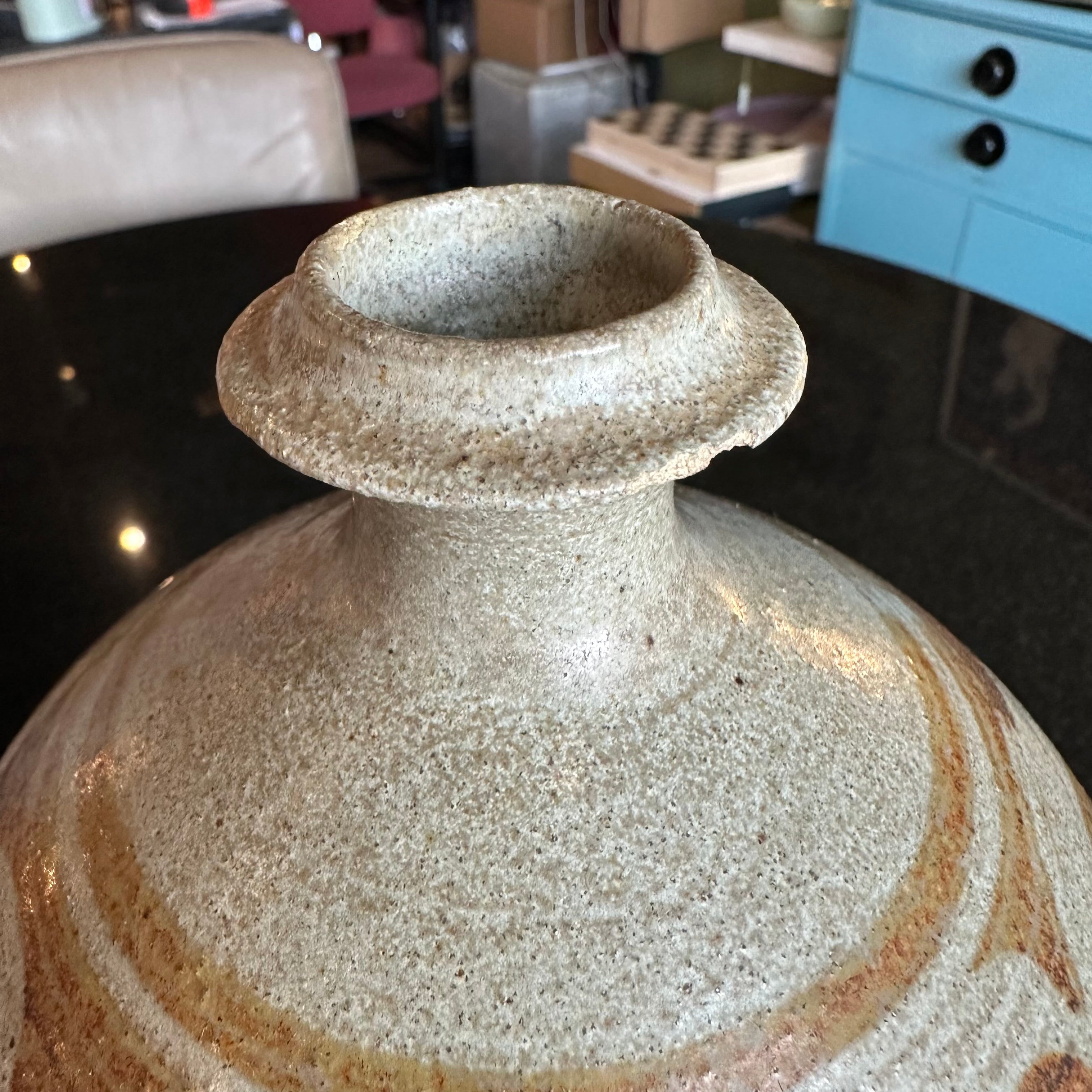 Mid-Century Studio Pottery Ceramic Vase Vase CANDID HOME