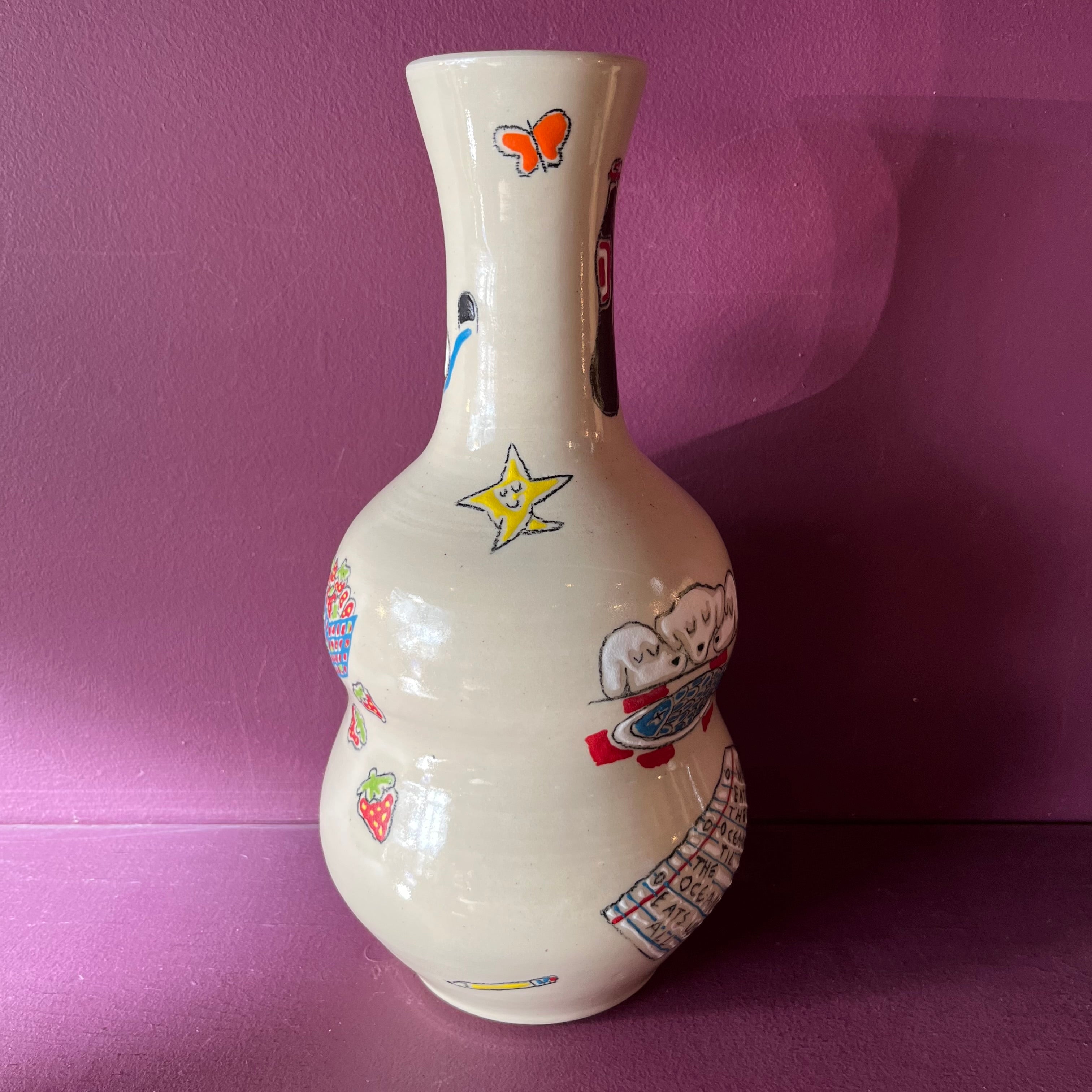 “Literally Me Right Now” Vase by Steve Stringer vase Steve stringer