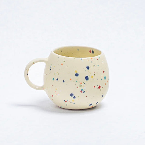 Speckled Ceramic Ball Mugs by Egg Back Home - 250 ml Mugs egg back home YELLOW  