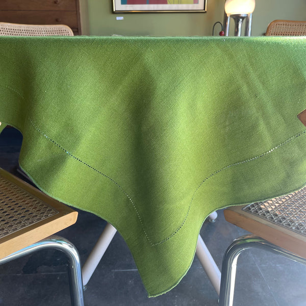 Mid-century Vera Neumann Linen Tablecloth - 50” Square Tablecloth CANDID HOME   