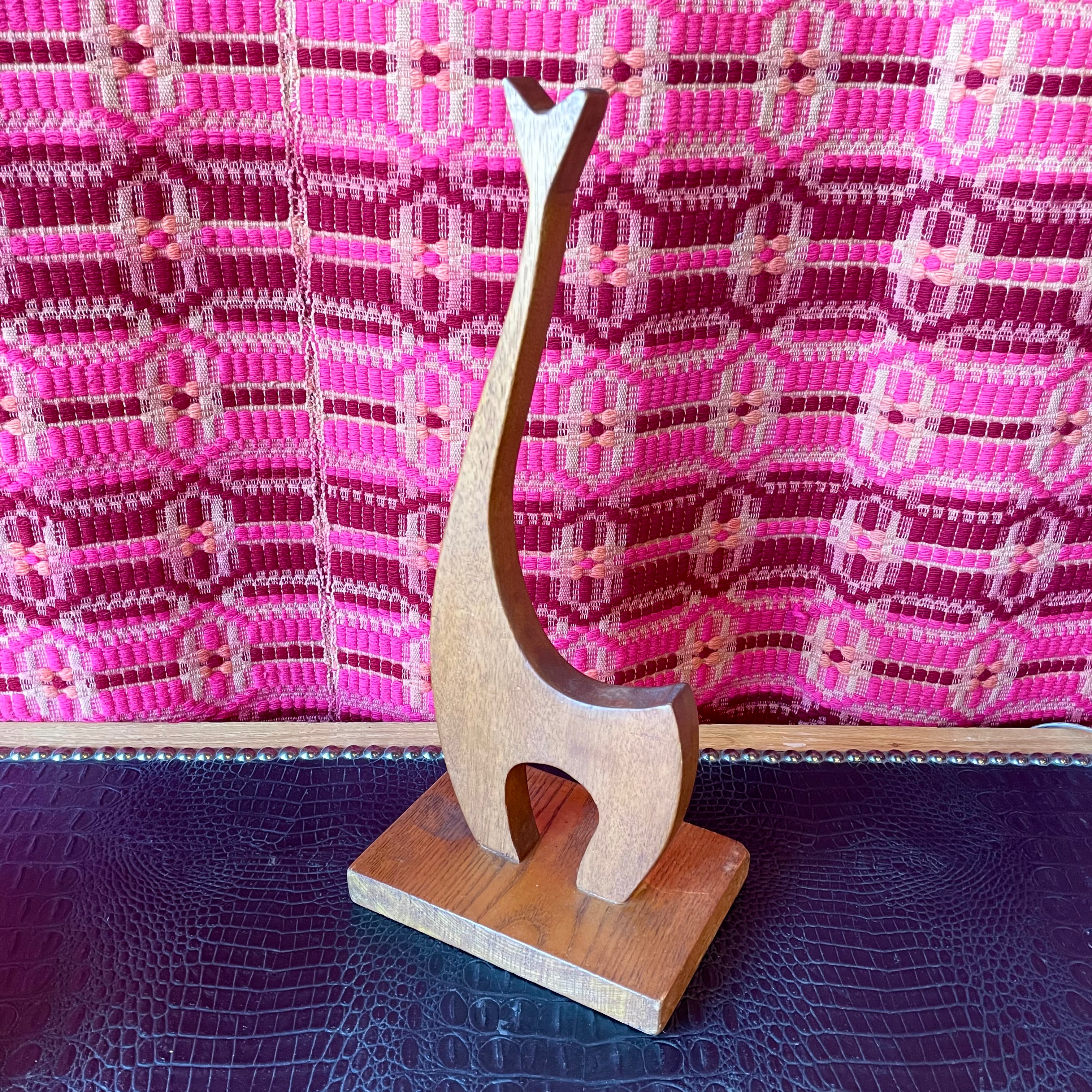 1970's Wooden Giraffe Sculpture styling object CANDID HOME