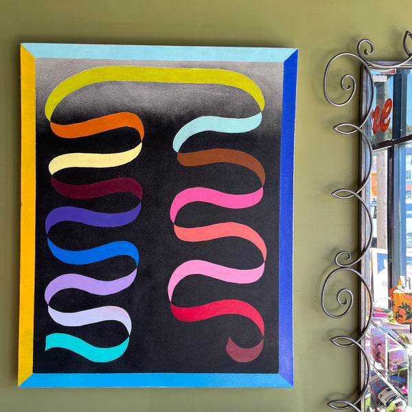Dual Ribbon : Acrylic on Canvas by Winston Willingham Art winston willingham   