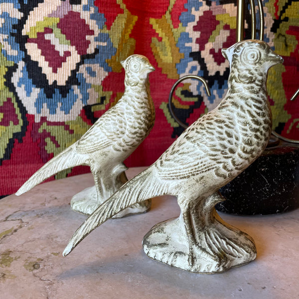 Vintage Chalk-ware Birds - A Pair  CANDID HOME   