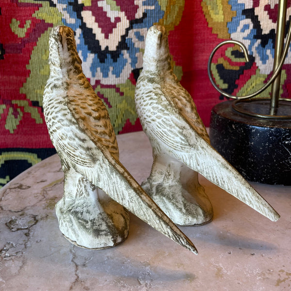 Vintage Chalk-ware Birds - A Pair  CANDID HOME   