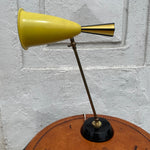1960’s Adjustable Enamel + Brass Table Lamp lamp CANDID HOME