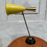 1960’s Adjustable Enamel + Brass Table Lamp lamp CANDID HOME