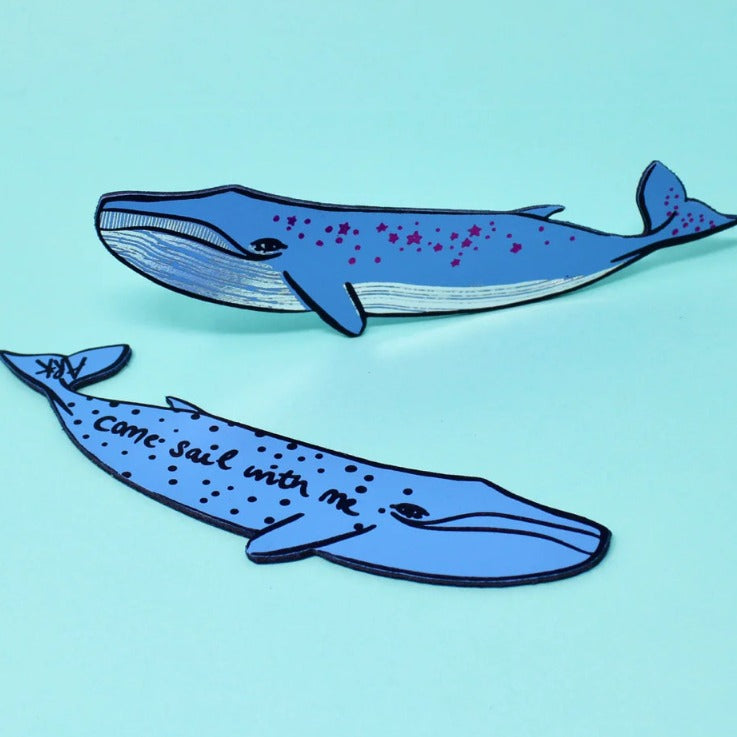 Whale Bookmark by Ark Colour Design bookmark ark colour Blue  