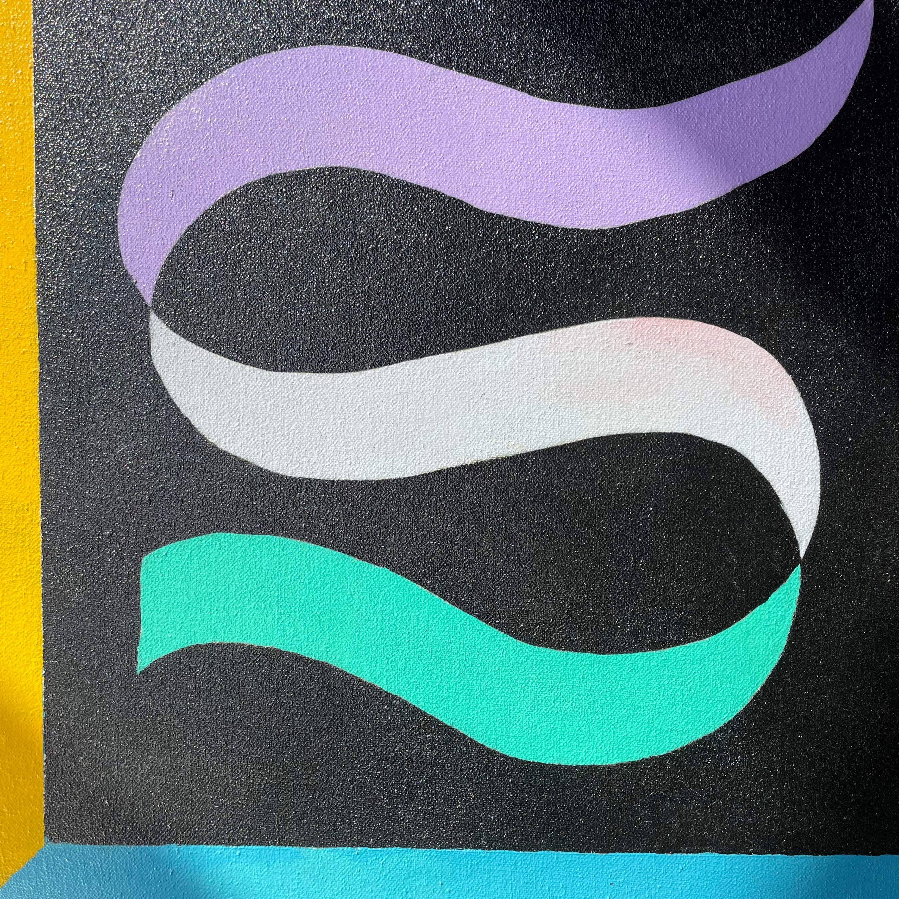 Dual Ribbon : Acrylic on Canvas by Winston Willingham Art winston willingham   