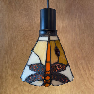 Antique Grasshopper Stained Glass Pendant Light  CANDID HOME   