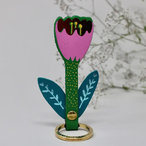 Tulip Keychain by Ark Colour Design  ark colour Pink flower  