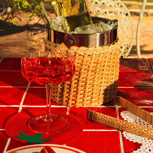 Tomato Cocktail Napkins: Set of 4 by Piecework napkins piecework   