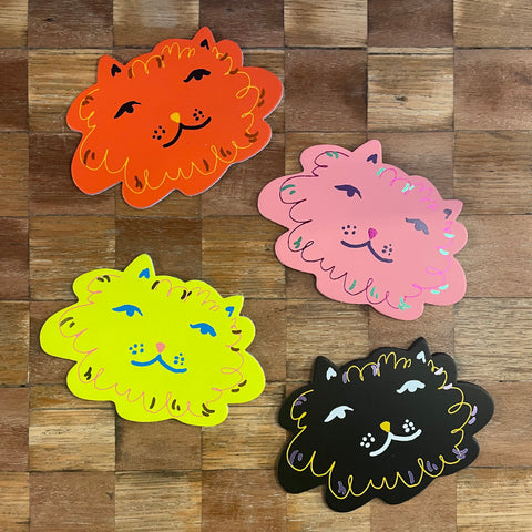 Fat Cat Leather Coasters by Ark Colour Design — Set of 4 kitchen > Coasters > best housewarming gifts > good > housewarming gifts > house warming > housewarming gift ideas > housewarming gifts for couples > new home gift ideas > new home gifts > sustainable gifts Ark Colour Design   