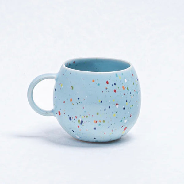 Speckled Ceramic Ball Mugs by Egg Back Home - 250 ml Mugs egg back home BLUE  