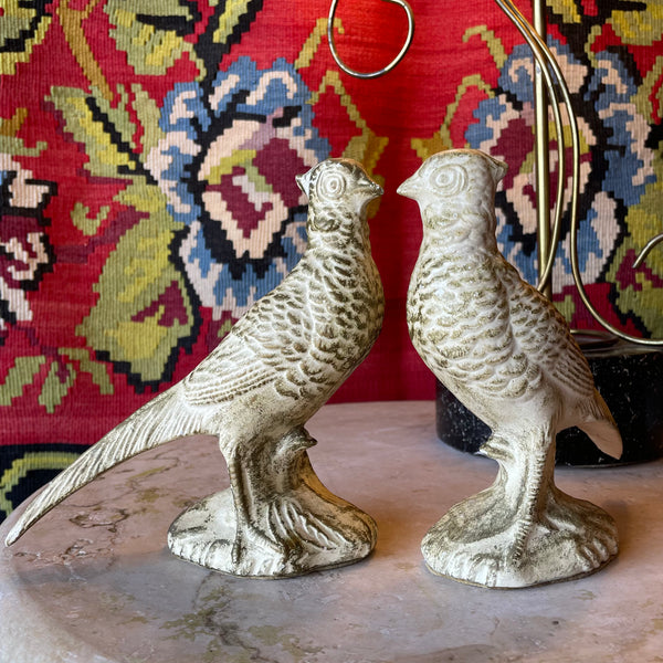 Vintage Chalk-ware Birds - A Pair  CANDID HOME   