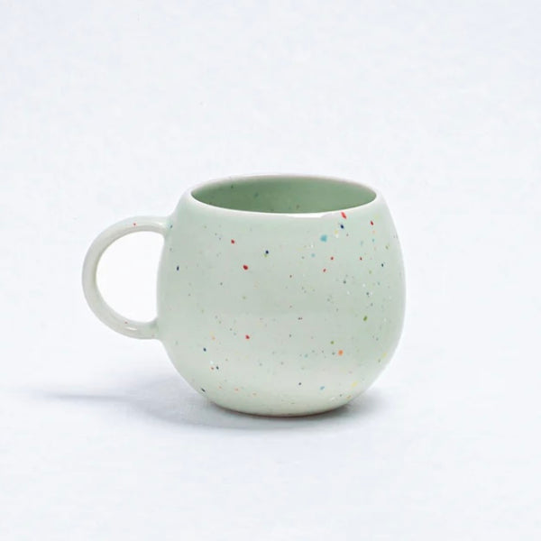 Speckled Ceramic Ball Mugs by Egg Back Home - 250 ml Mugs egg back home GREEN  