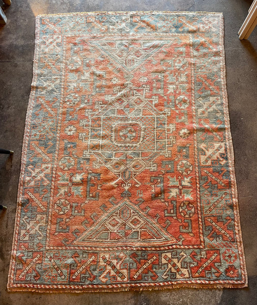 Vintage Turkish Rug - 4’2” x 5’7” Rugs CANDID HOME