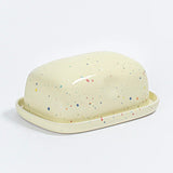 Speckled Ceramic Butter Dish by Egg Back Home butter dish egg back home Yellow  