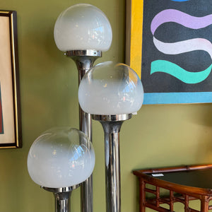 1970’s 3 Globe Chrome Floor Lamp - Carlo Nason for Mazzega lamp CANDID HOME   