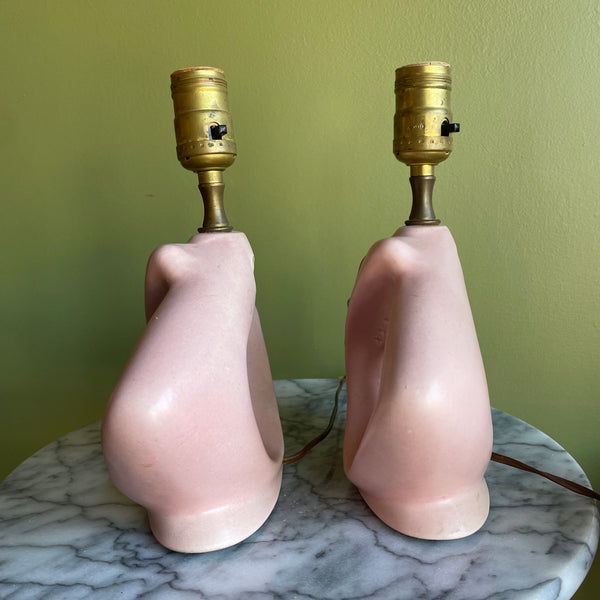 1950’s Ceramic Floral Lamps - One Available Lamps CANDID HOME   