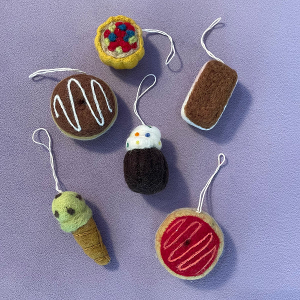 Felted Dessert Ornaments by PetitFelts Holiday Ornaments petit felts