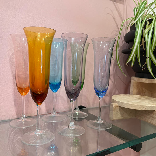 Vintage Multicoloured Cocktail Glasses - 6 Available CANDID HOME