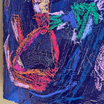 “Paksi” Oil + Pastel on Canvas by Dawn Leahy - 36” x 36” Artwork CANDID HOME   