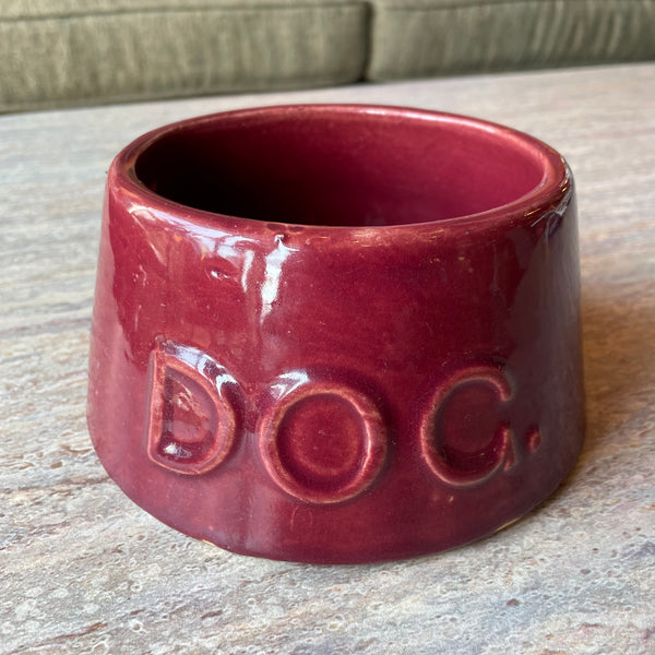 Mid-century McCoy Pottery Ceramic Dog Bowl  CANDID HOME   