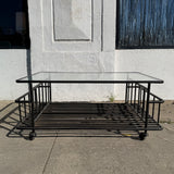 Vintage Iron Coffee Table - 40" L coffee table CANDID HOME