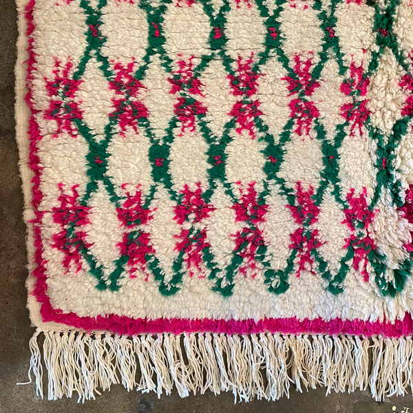 3’10” x 6’2” Vintage Floral Moroccan Rug  CANDID HOME   