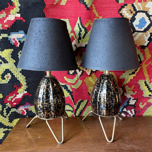 1950’s Atomic Mini Table Lamps - A Pair  CANDID HOME   