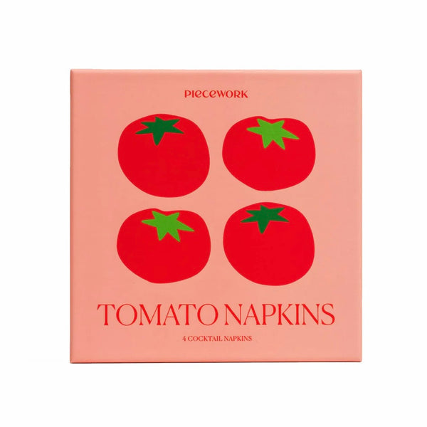 Tomato Cocktail Napkins: Set of 4 by Piecework napkins piecework   