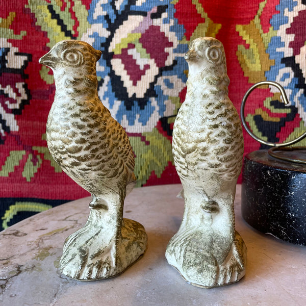 Vintage Chalk-ware Birds - A Pair  CANDID HOME   